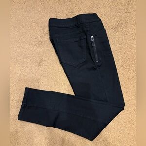 DEMOCRACY Ab-Tech Black Skinny Jeans Sz 4 zipper front pockets women’s denim